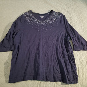Sparkle 3/4-Length Sleeve Sparkle Shirt